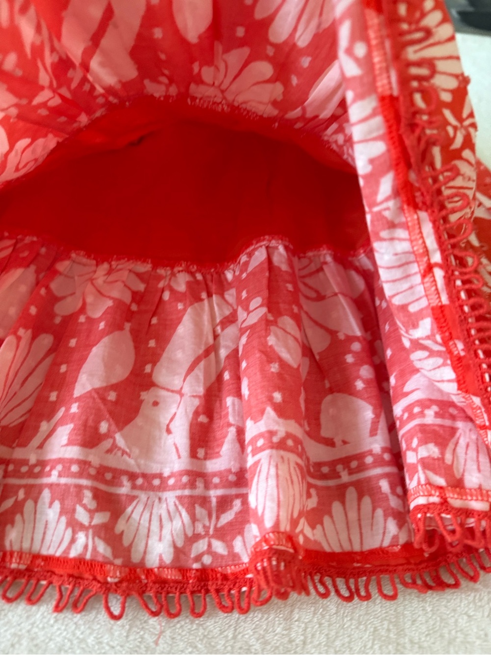 FARM Rio Coral Red and White Floral Two-Piece Set - Picture 10 of 15